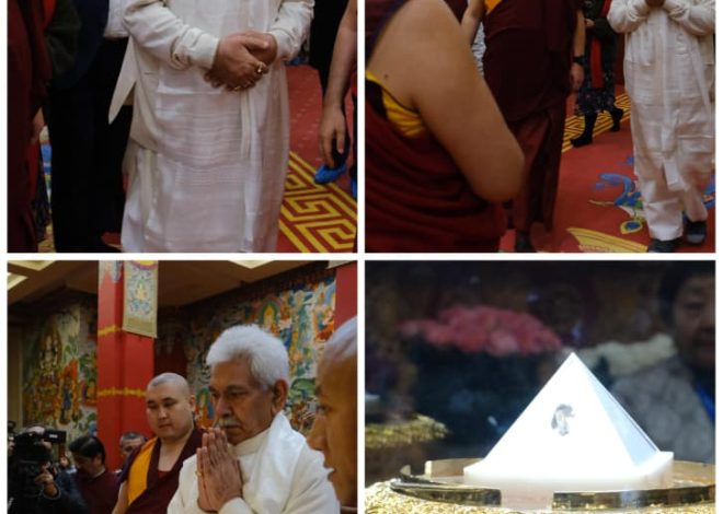 LG Manoj Sinha Offers Prayers at Buddha Relics in Russia, Strengthening Spiritual Ties