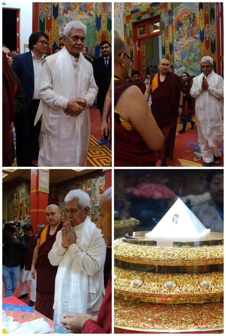 LG Manoj Sinha Offers Prayers at Buddha Relics in Russia, Strengthening Spiritual Ties